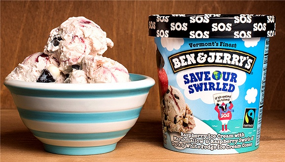 Ben&Jerry's研发出了一款旨在唤起人们对于气候变暖关注的新口味冰淇淋。图片来源：网络