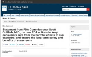 FDA公告被误读 外涂配合口服防晒需被重视